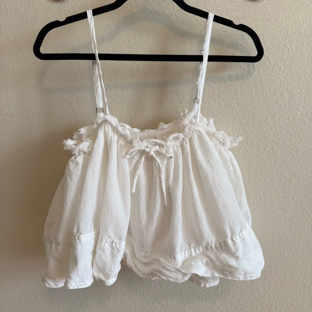 Pilcro Elegant White Ruffled Chemise - Picture 2 of 11